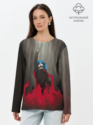 Лонгслив женский. Хлопок / Салли Кромсалли