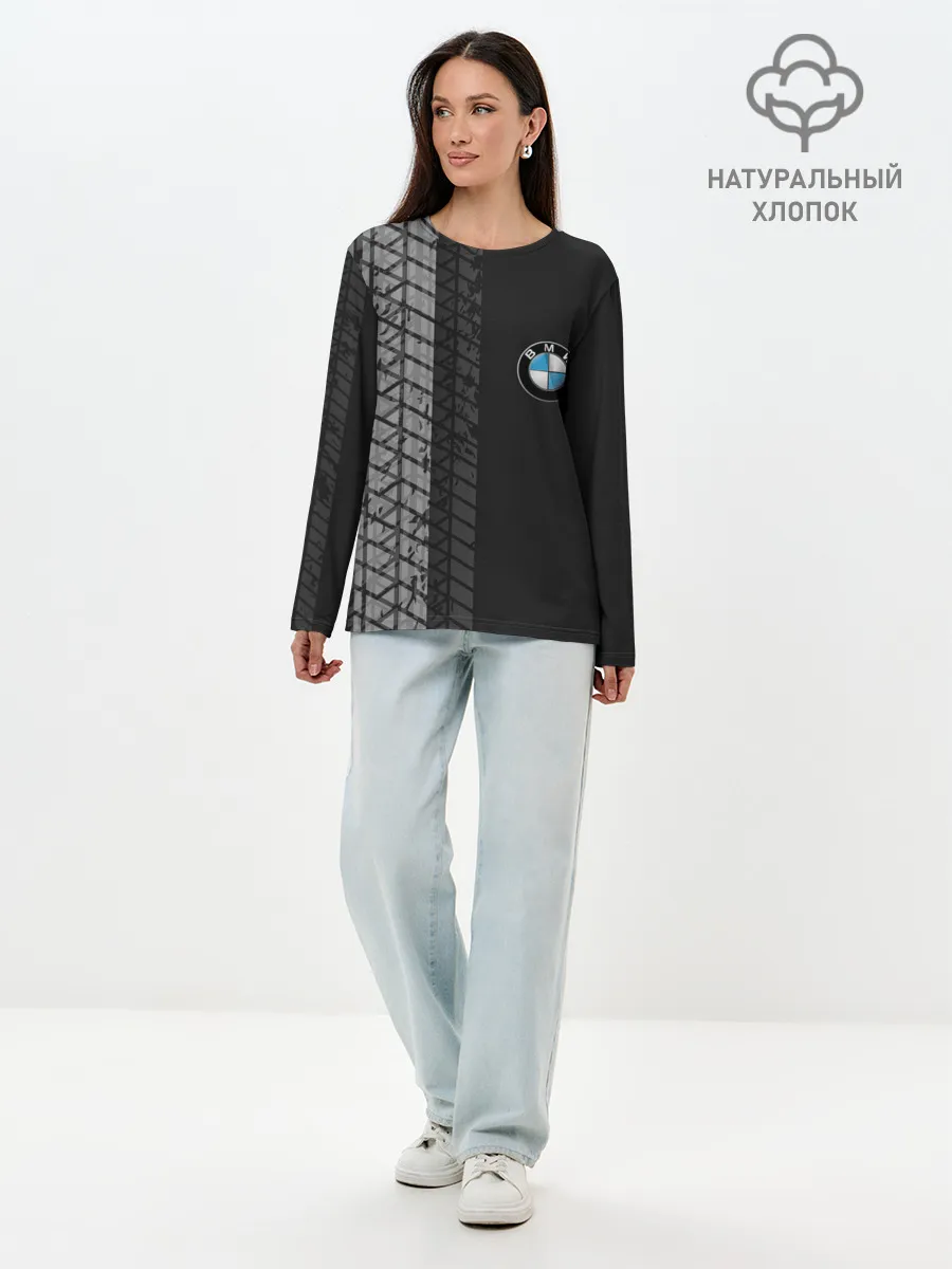 Лонгслив женский. Хлопок / BMW