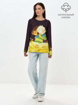 Лонгслив женский. Хлопок / Фриск и Азриэль - UNDERTALE