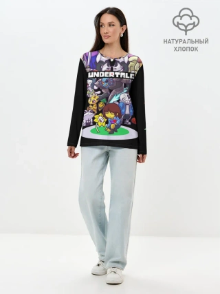 Лонгслив женский. Хлопок / UNDERTALE