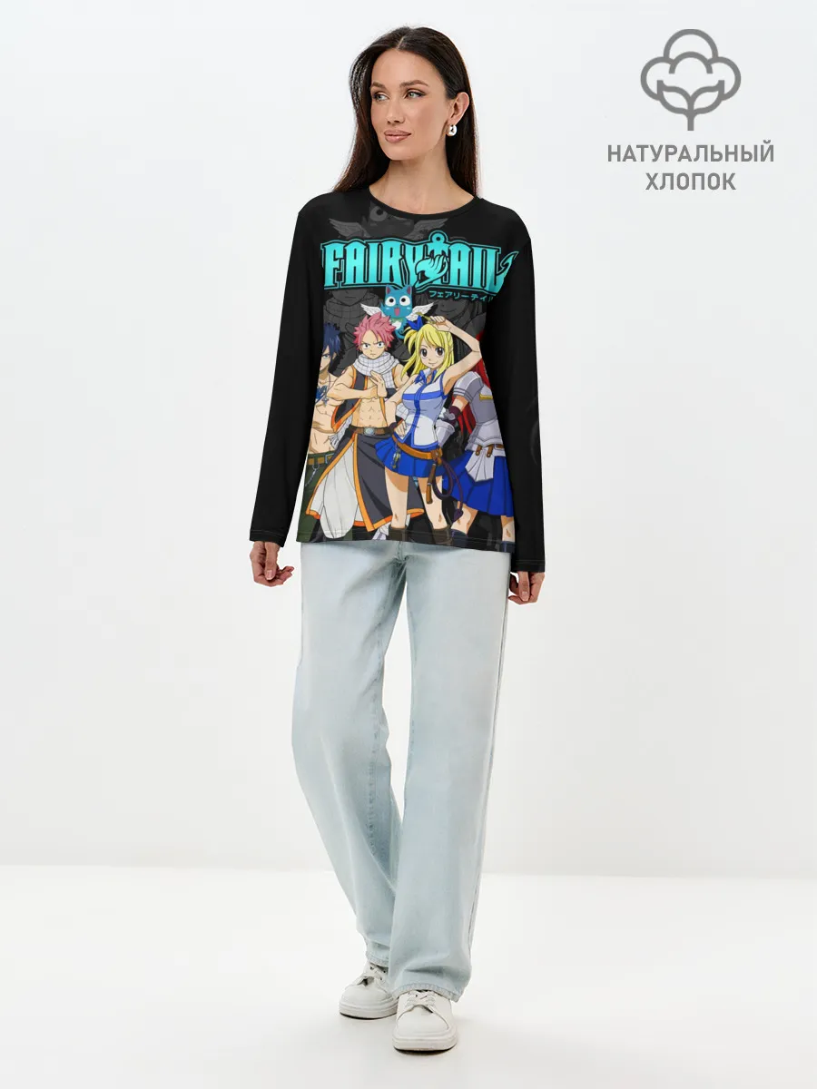 Лонгслив женский. Хлопок / банда Фейри Тейл