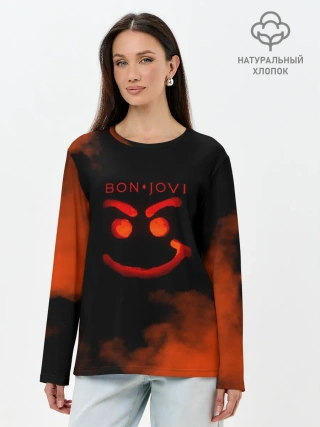 Лонгслив женский. Хлопок / Bon Jovi