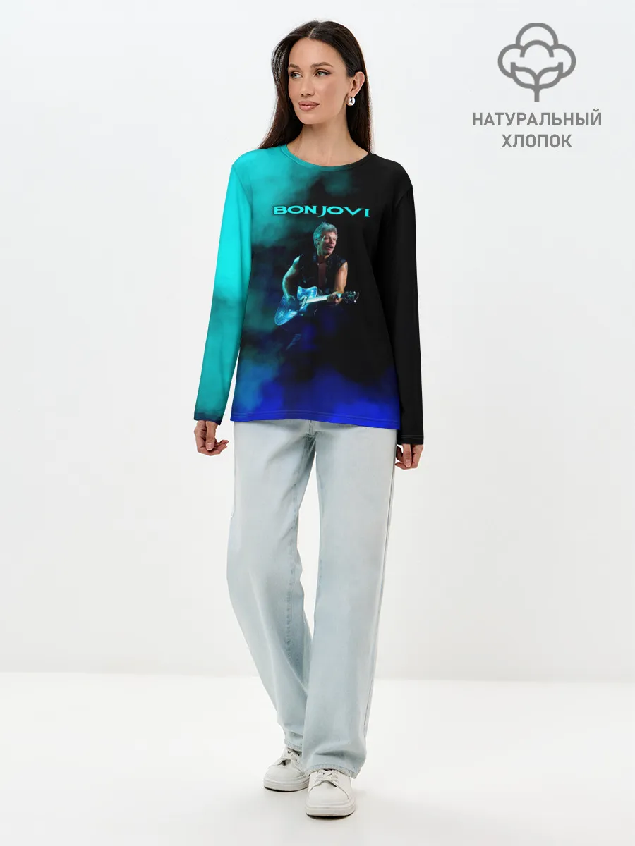 Лонгслив женский. Хлопок / Bon Jovi