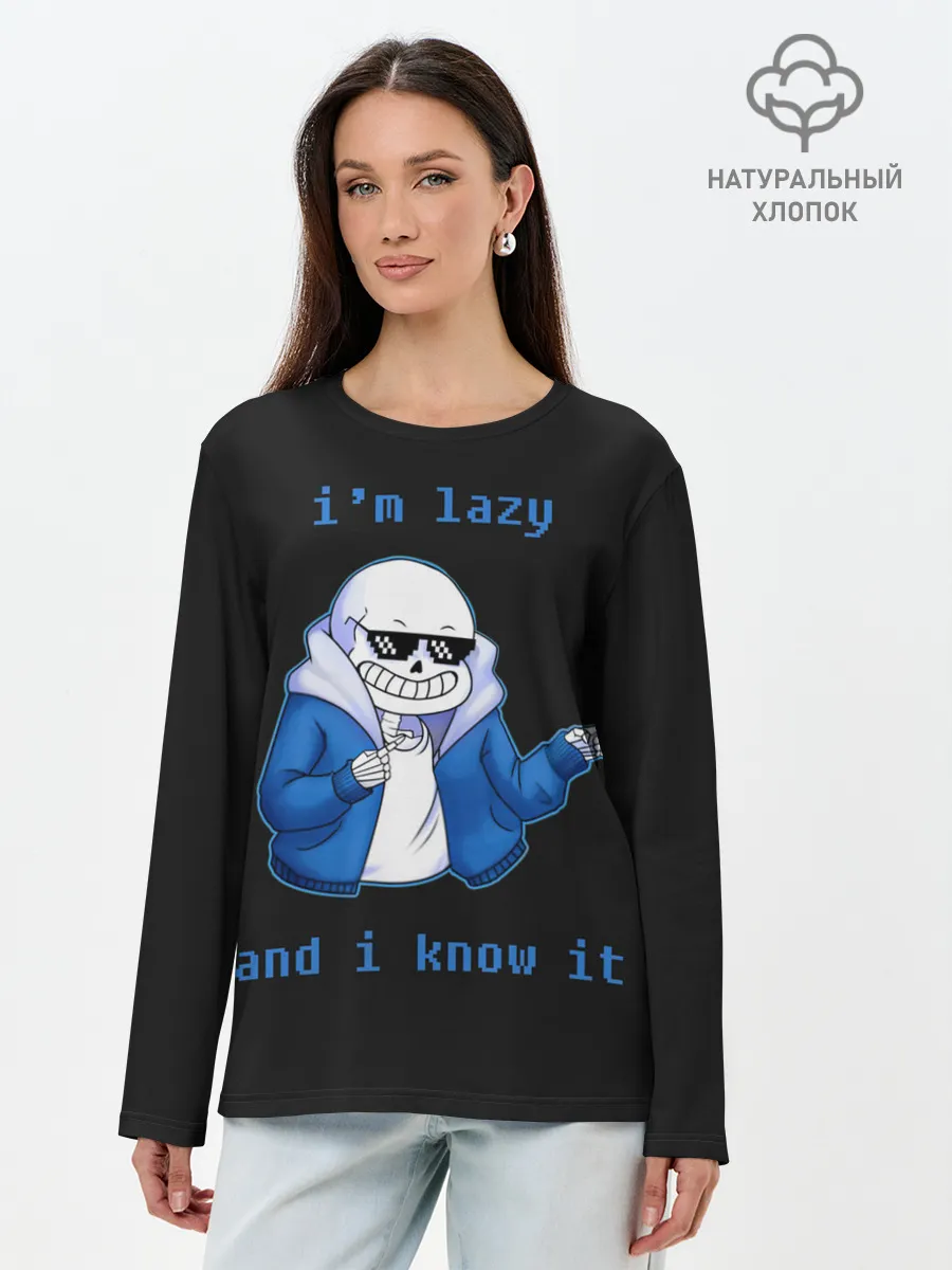 Лонгслив женский. Хлопок / Undertale