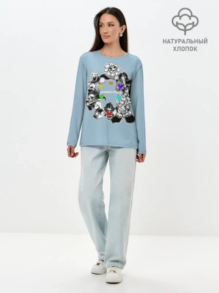 Лонгслив женский. Хлопок / Undertale