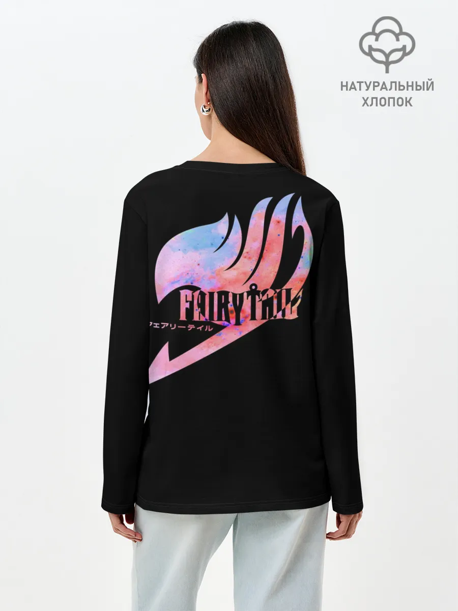 Лонгслив женский. Хлопок / радужный символ Фейри Тейл