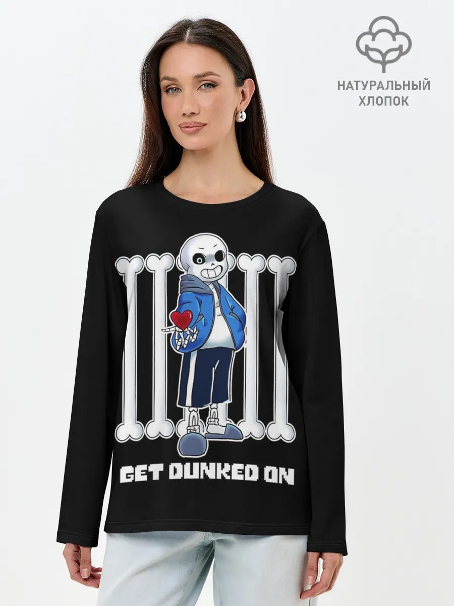 Лонгслив женский. Хлопок / Undertale