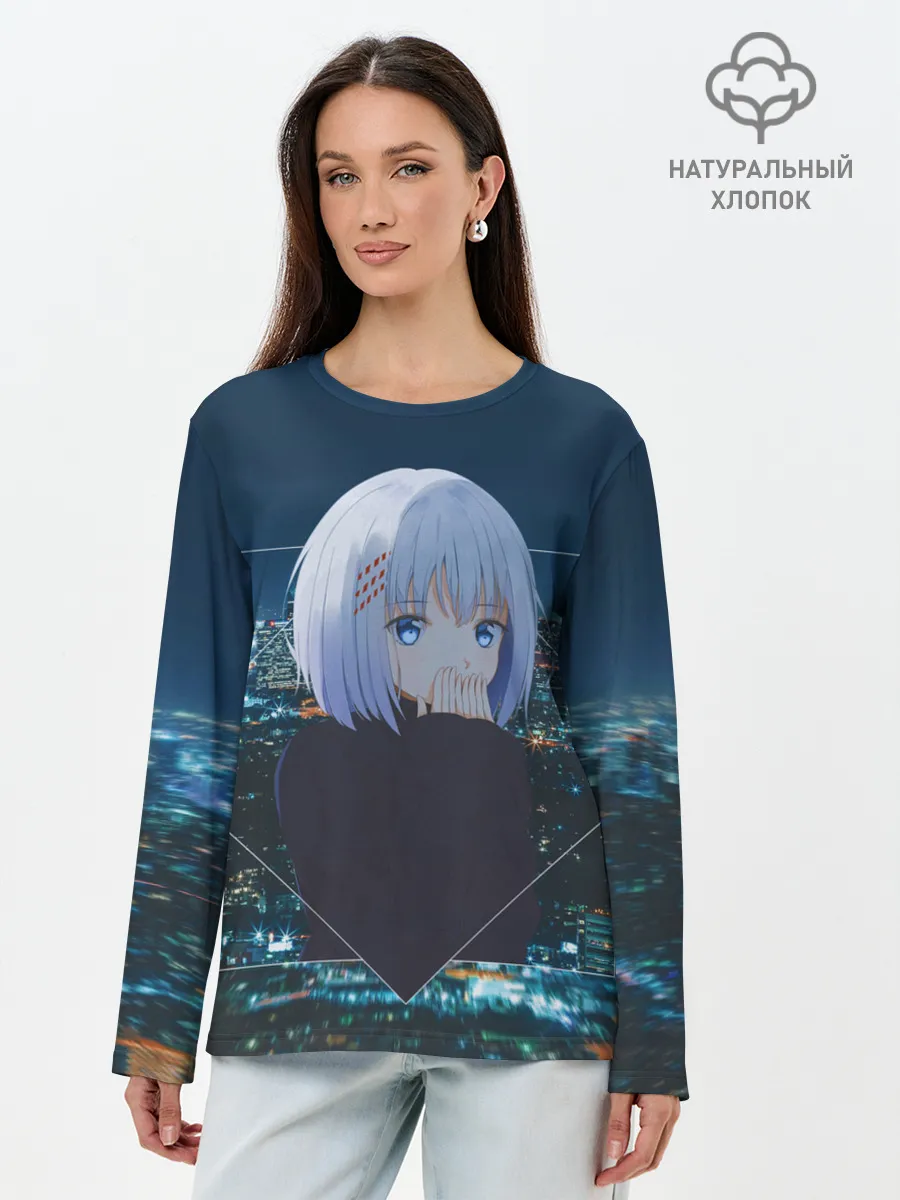 Лонгслив женский. Хлопок / Origami Tobiichi