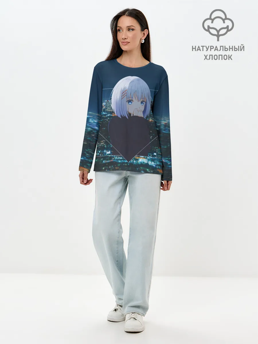 Лонгслив женский. Хлопок / Origami Tobiichi
