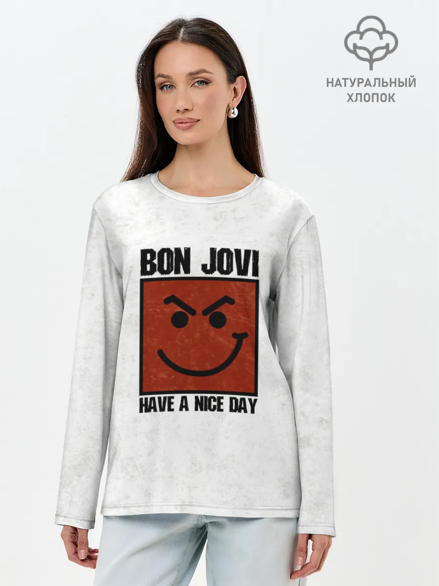 Лонгслив женский. Хлопок / Have a nice day