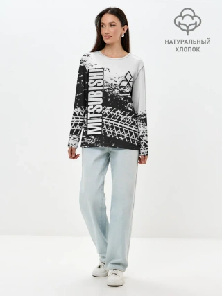 Лонгслив женский. Хлопок / Mitsubishi