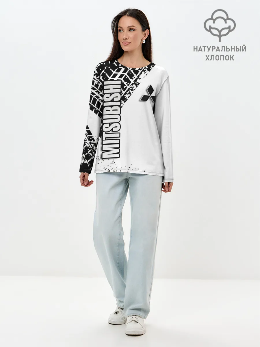 Лонгслив женский. Хлопок / Mitsubishi