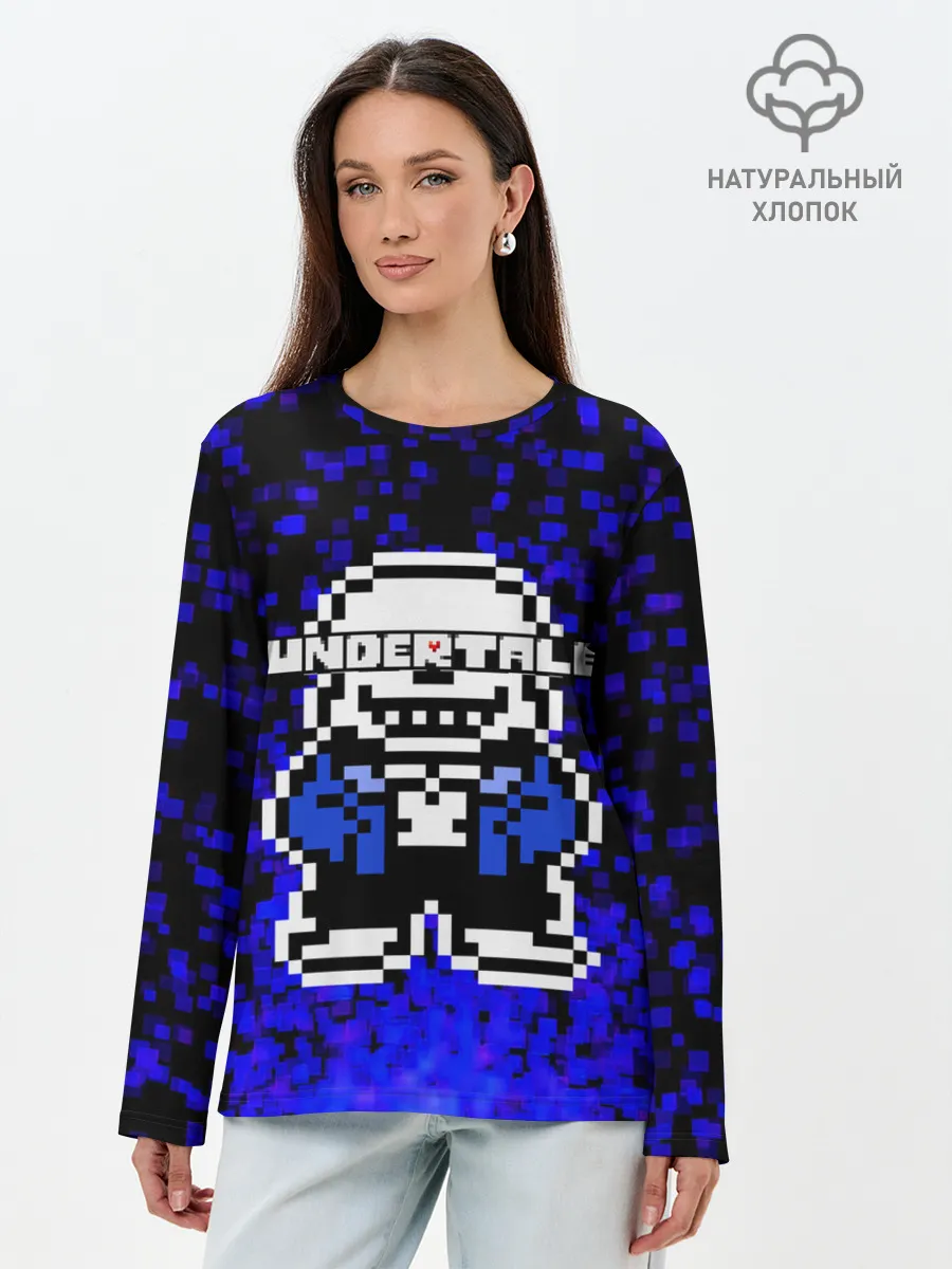 Лонгслив женский. Хлопок / Undertale.