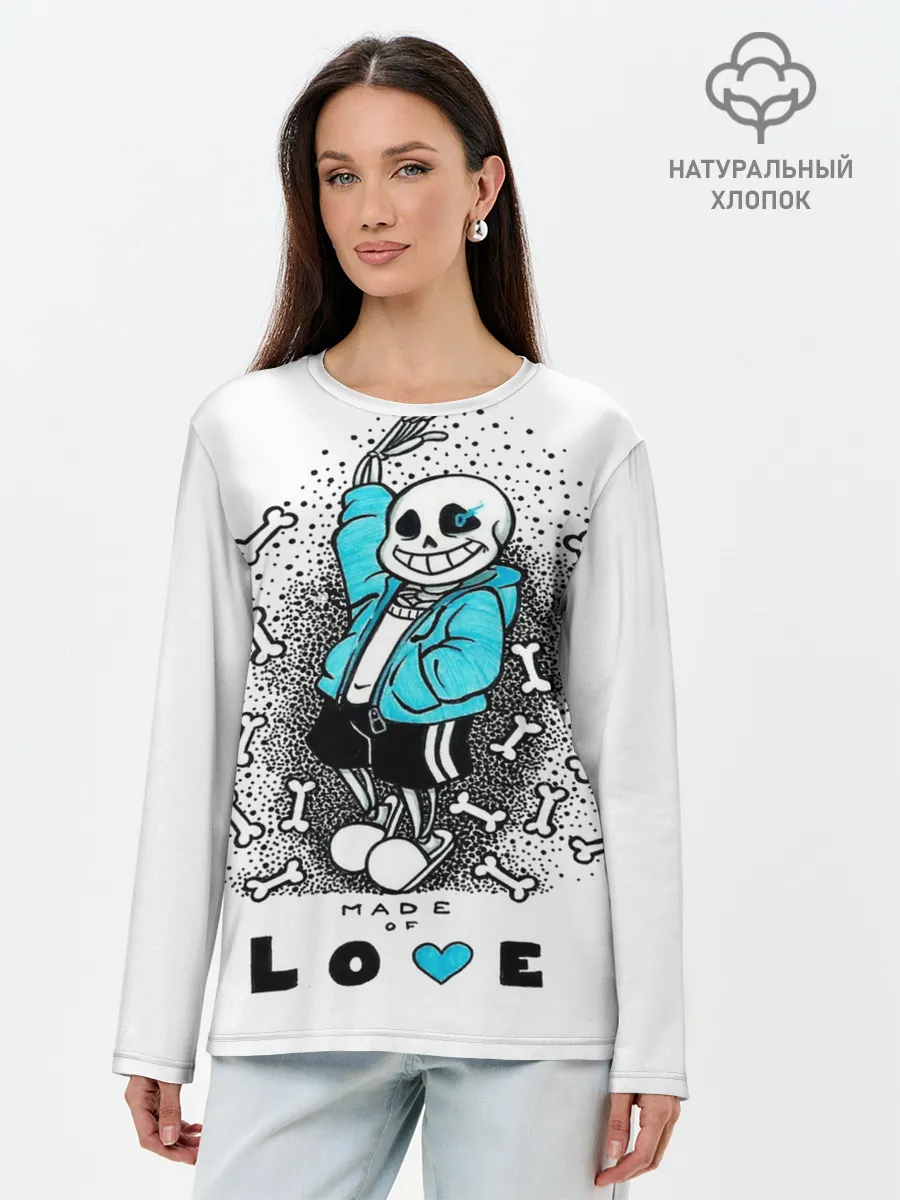 Лонгслив женский. Хлопок / Made of love