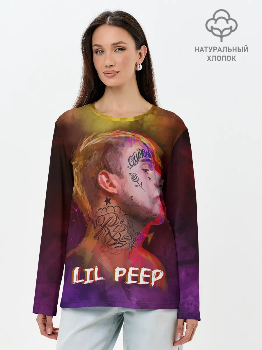 Лонгслив женский. Хлопок / Lil Peep ART