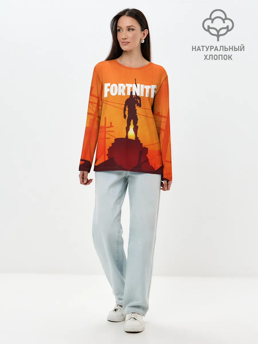 Лонгслив женский. Хлопок / Fortnite.
