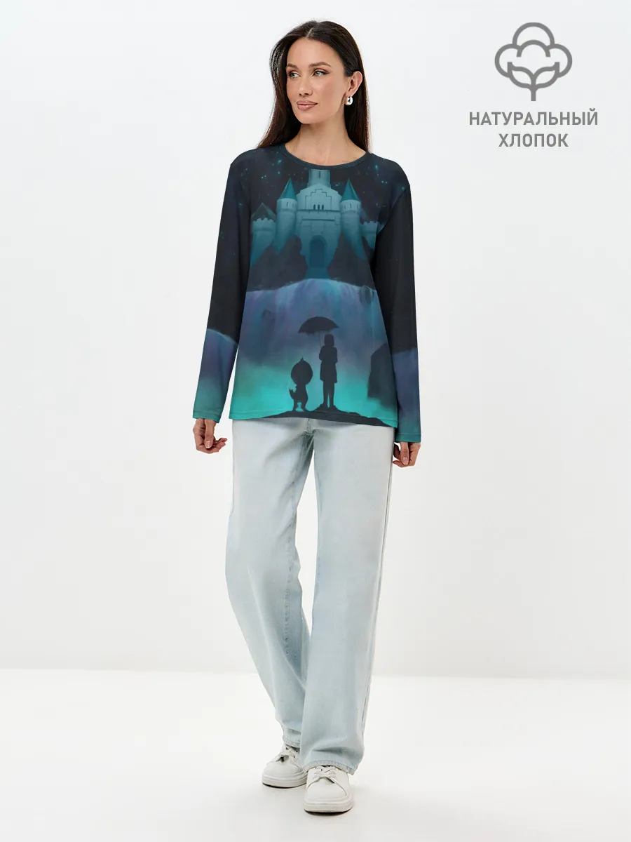 Лонгслив женский. Хлопок / undertale