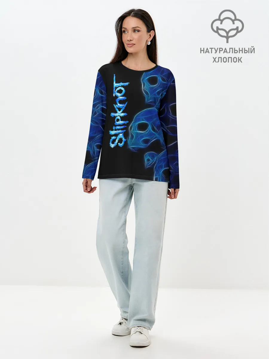 Лонгслив женский. Хлопок / Slipknot