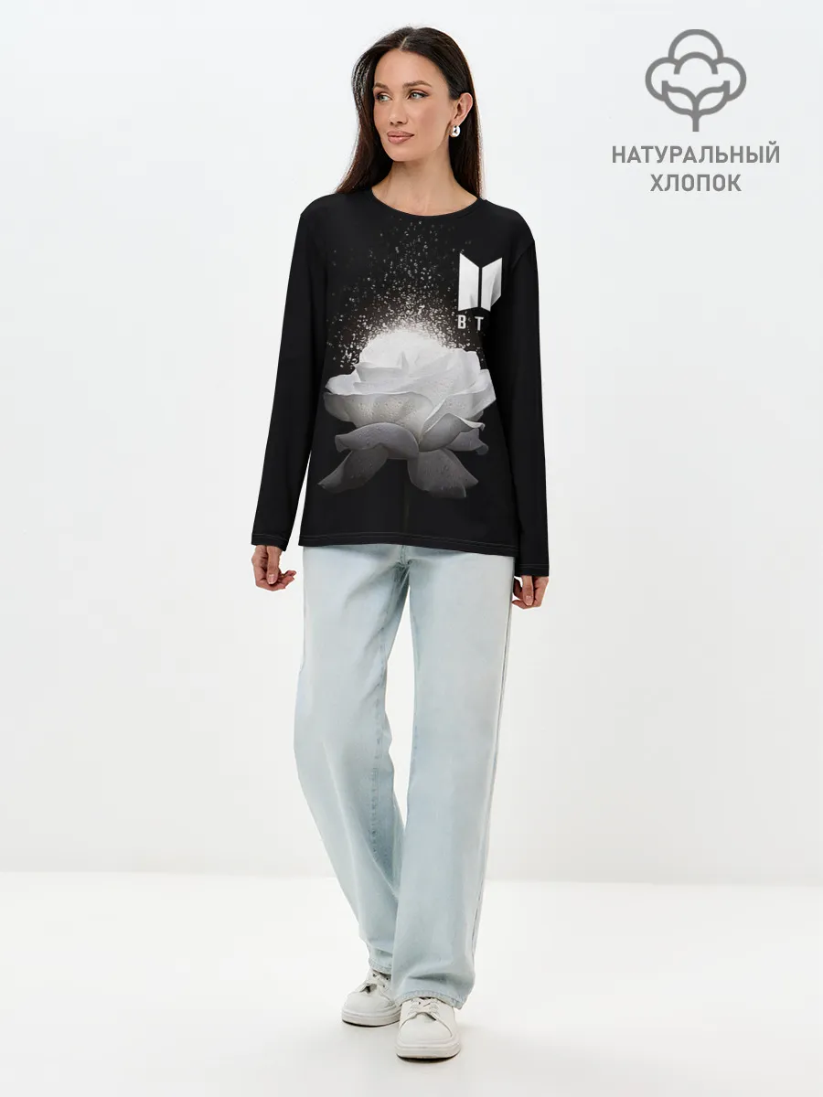 Лонгслив женский. Хлопок / BTS