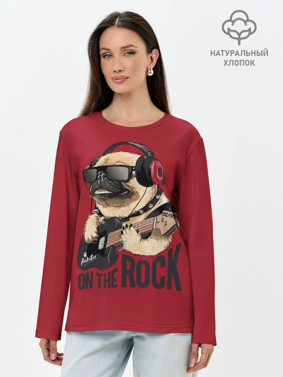 Лонгслив женский. Хлопок / On the rock
