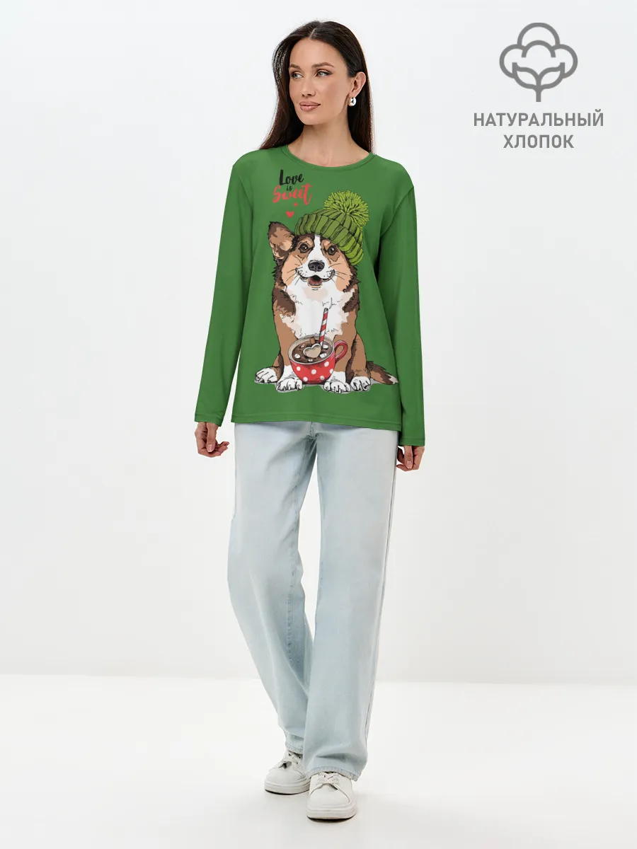 Лонгслив женский. Хлопок / Love is sweet