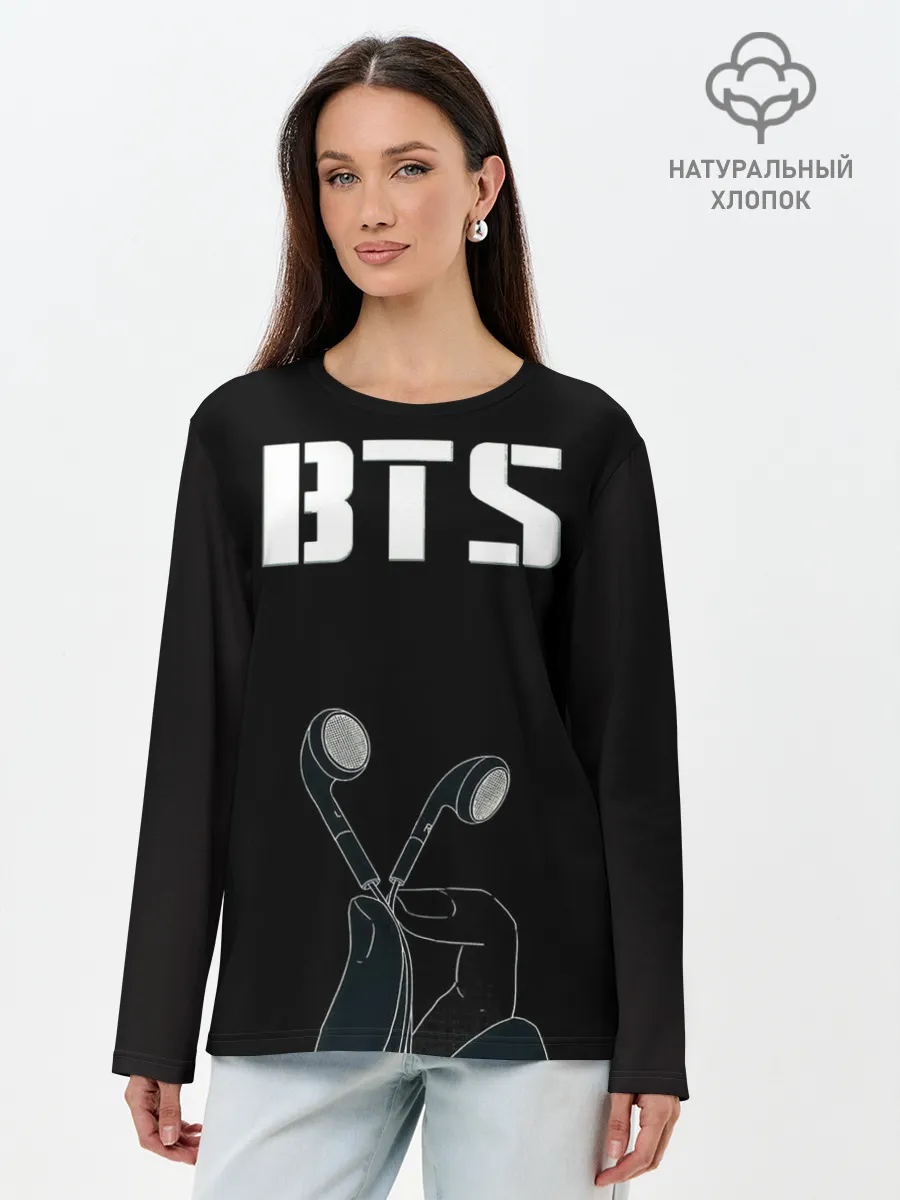 Лонгслив женский. Хлопок / BTS
