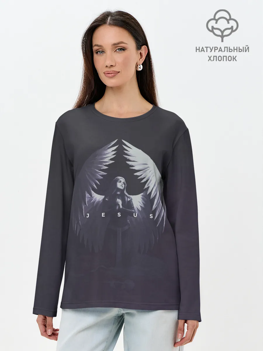 Лонгслив женский. Хлопок / ДЖИЗУС - JESUS2