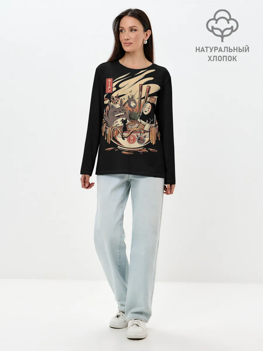 Лонгслив женский. Хлопок / Вечеринка У Бассейна