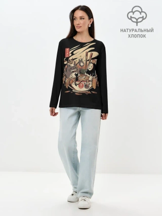 Лонгслив женский. Хлопок / Вечеринка У Бассейна