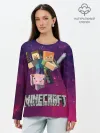 Лонгслив женский. Хлопок / Minecraft