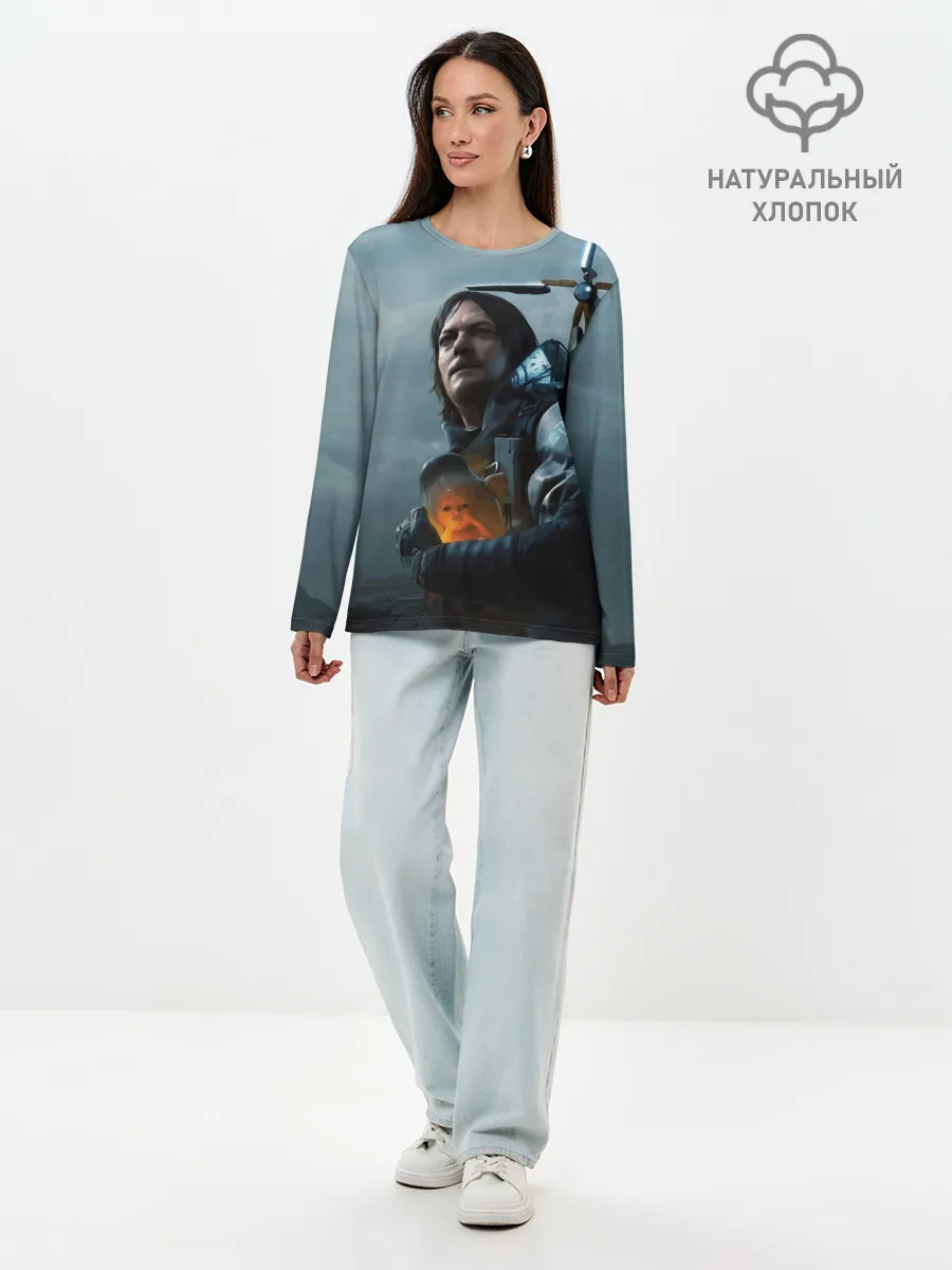 Лонгслив женский. Хлопок / Сэм - DEATH STRANDING