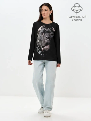 Лонгслив женский. Хлопок / Мастиф