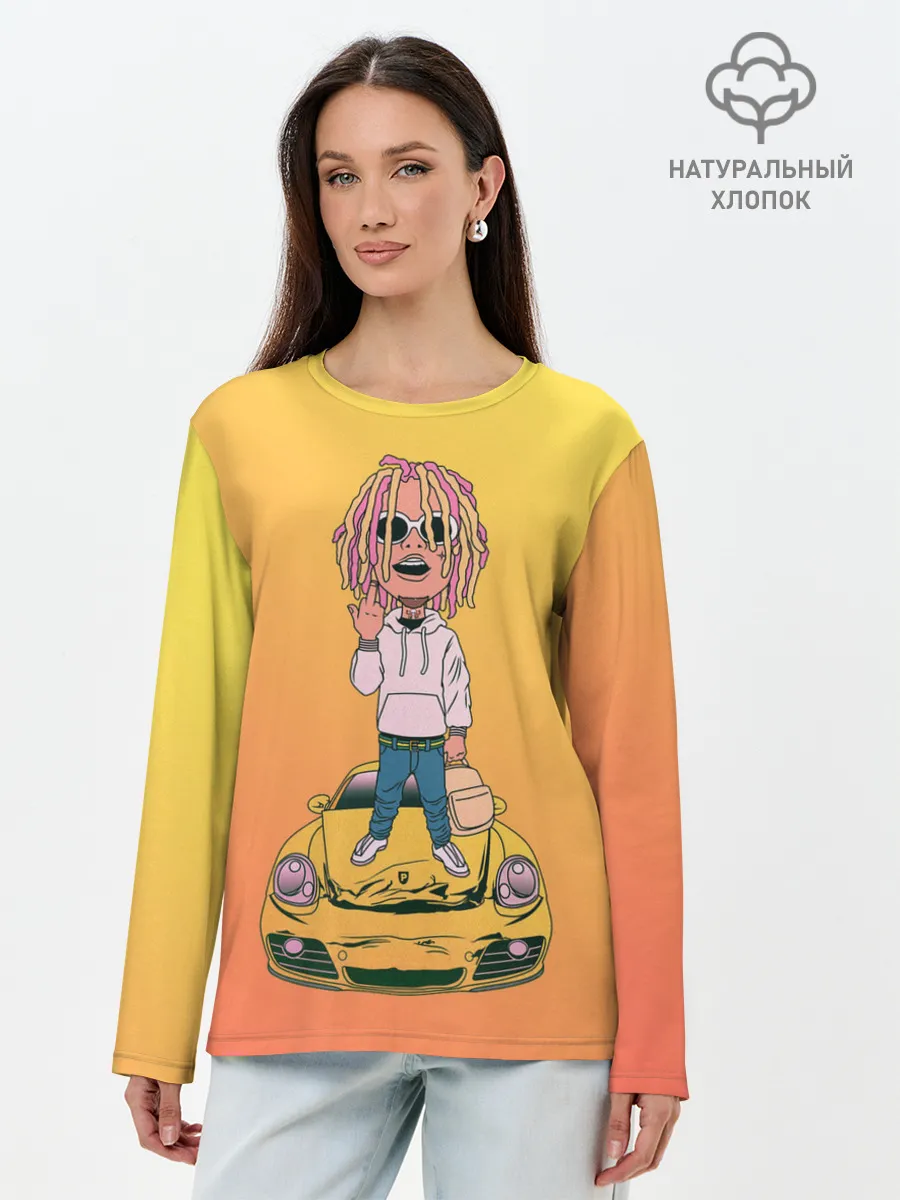 Лонгслив женский. Хлопок / Lil Pump - Flex Like Ouu