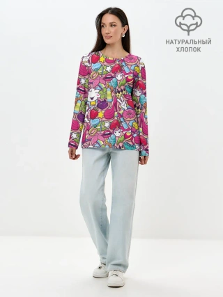 Лонгслив женский. Хлопок / Девчачьи радости