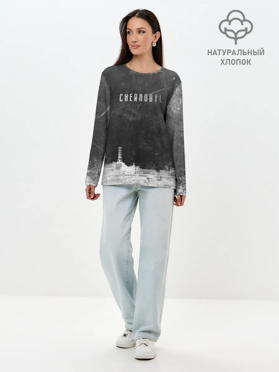 Лонгслив женский. Хлопок / Чернобыль 3
