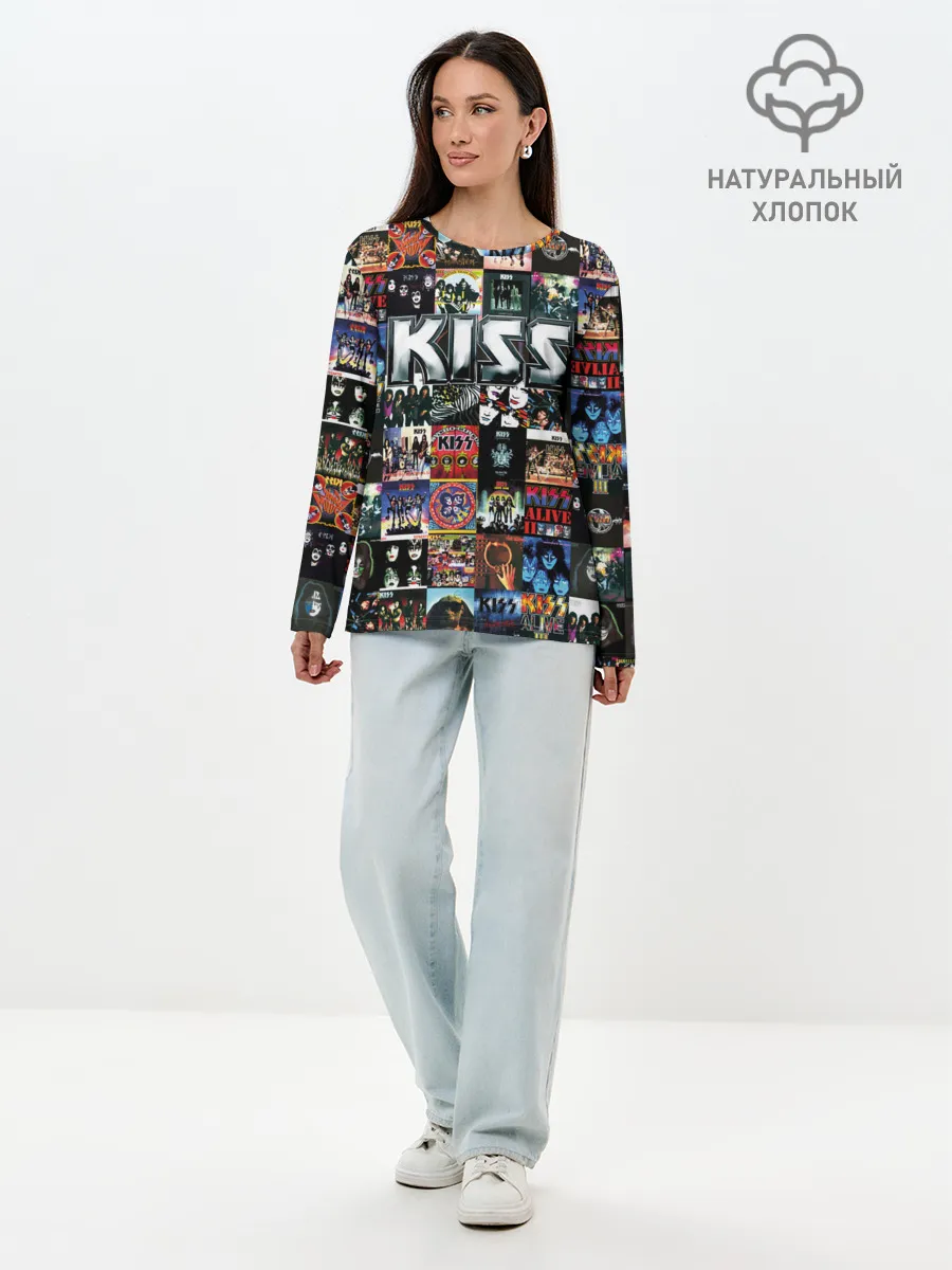 Лонгслив женский. Хлопок / Kiss