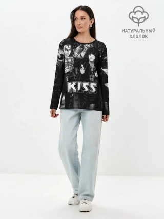 Лонгслив женский. Хлопок / Kiss