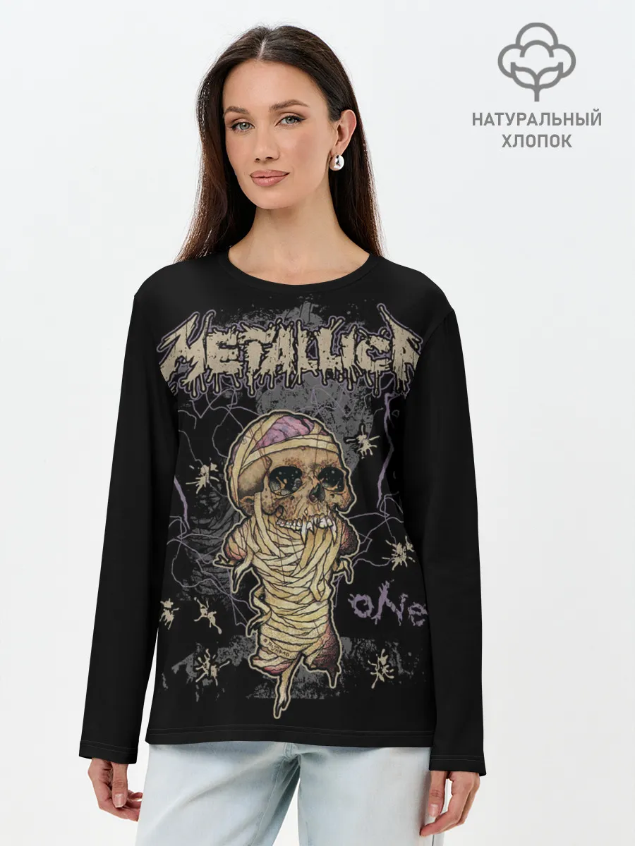 Лонгслив женский. Хлопок / Metallica