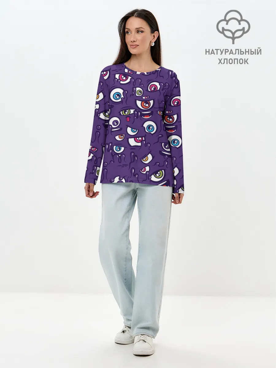 Лонгслив женский. Хлопок / Рой Глаз