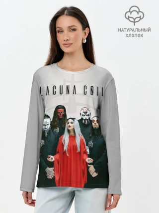 Лонгслив женский. Хлопок / Lacuna Coil