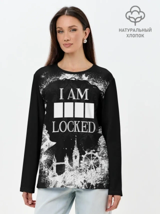 Лонгслив женский. Хлопок / I AM LOCKED