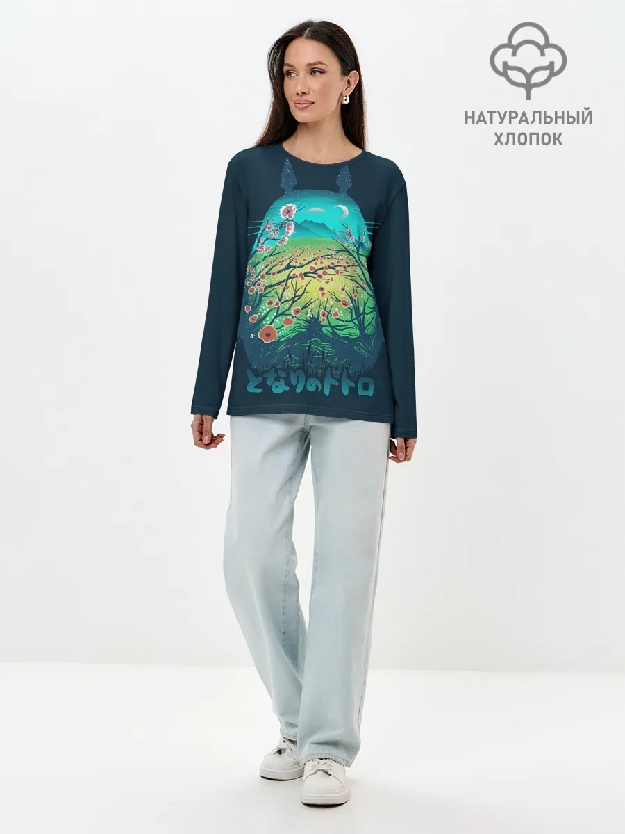Лонгслив женский. Хлопок / Totoro