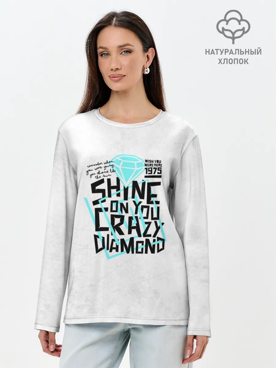 Лонгслив женский. Хлопок / Pink Floyd