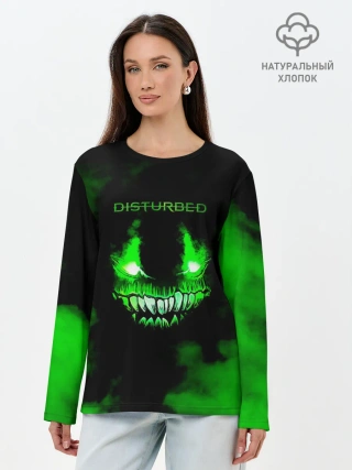 Лонгслив женский. Хлопок / Disturbed