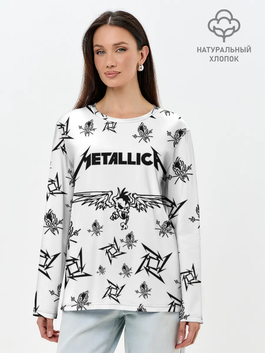 Лонгслив женский. Хлопок / METALLICA