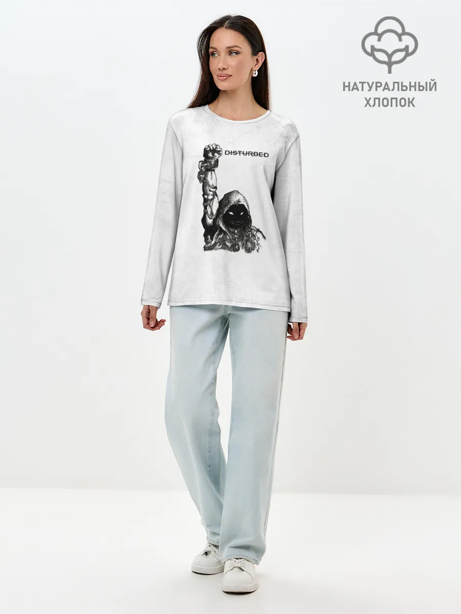 Лонгслив женский. Хлопок / Disturbed