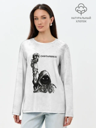 Лонгслив женский. Хлопок / Disturbed