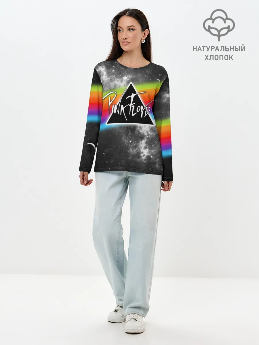 Лонгслив женский. Хлопок / PINK FLOYD