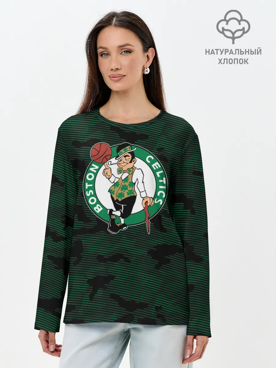 Лонгслив женский. Хлопок / Boston Celtics