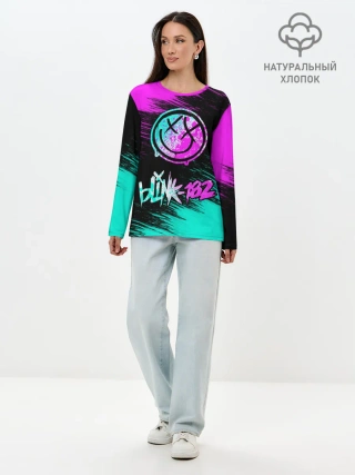 Лонгслив женский. Хлопок / Blink-182